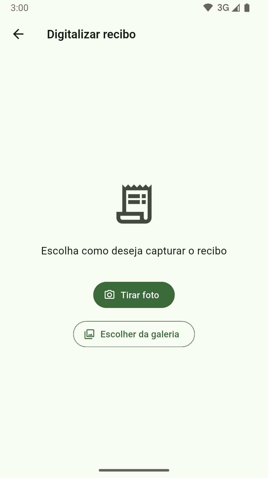 Digitalização de Recibos