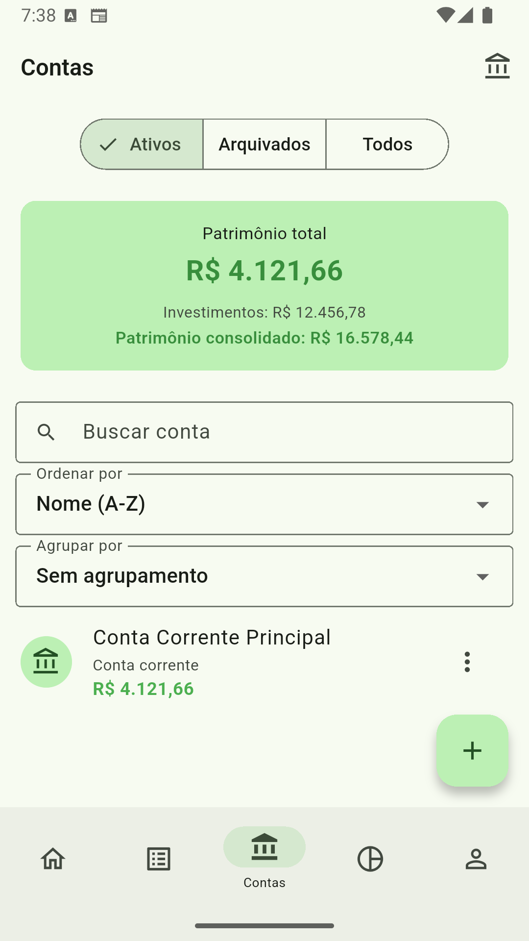 Contas e Patrimônio