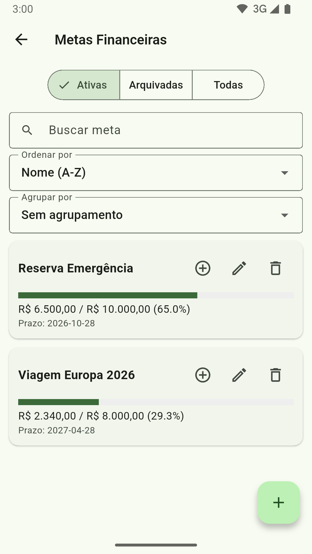 Metas Financeiras